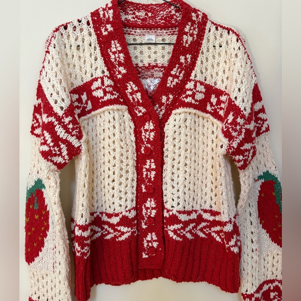NWOT Urban Outfitters Kimchi Blue Libby Oversized Fairisle Knit Cardigan Size XS - Picture 5 of 16